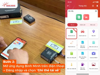 Ghi thẻ tài xế bằng hộp đen trên xe - bước 2