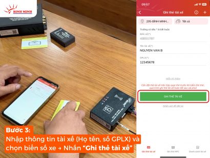 Ghi thẻ tài xế bằng hộp đen trên xe - bước 3