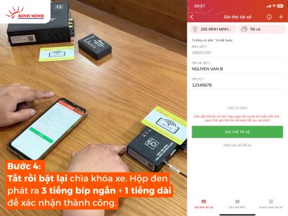 Ghi thẻ tài xế bằng hộp đen trên xe - bước 4