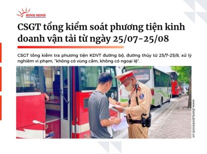 CSGT tổng kiểm soát phương tiện kinh doanh vận tải từ ngày 25/07-25/08